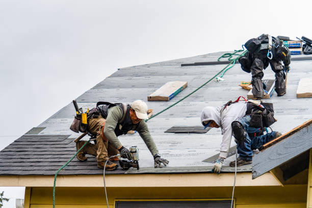 Professional Gutter Installation technician working in Kennard, IN